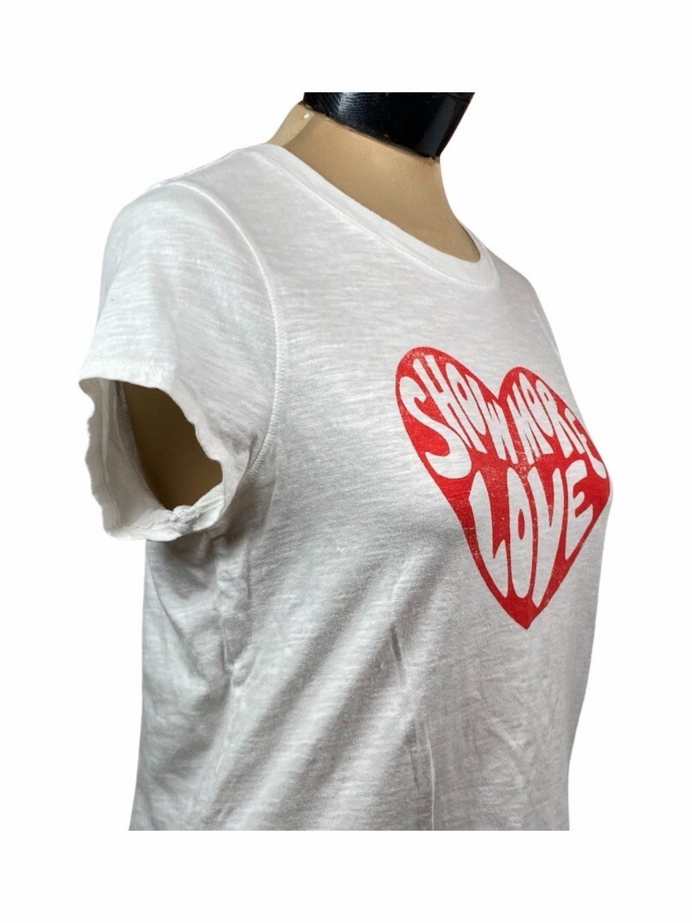 Universal Thread White Tee with Red Heart Graphic - Women's Short Sleeve - Picture 5 of 5